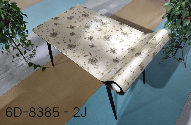 PVC soft glass tablecloth with floral patterns, European-style living room coffee table mat Application Scenario