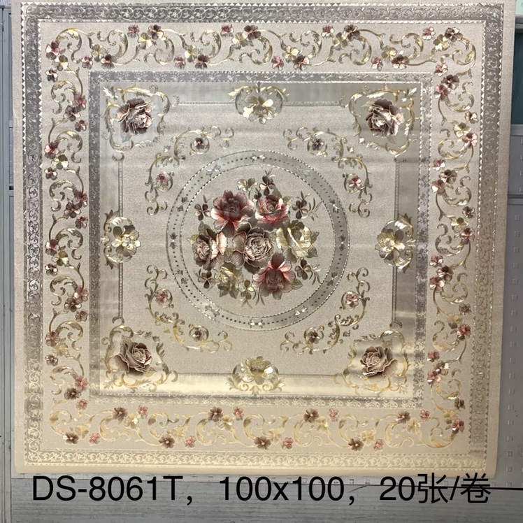 PVC gilded tablecloth, European-style tablecloth details Picture