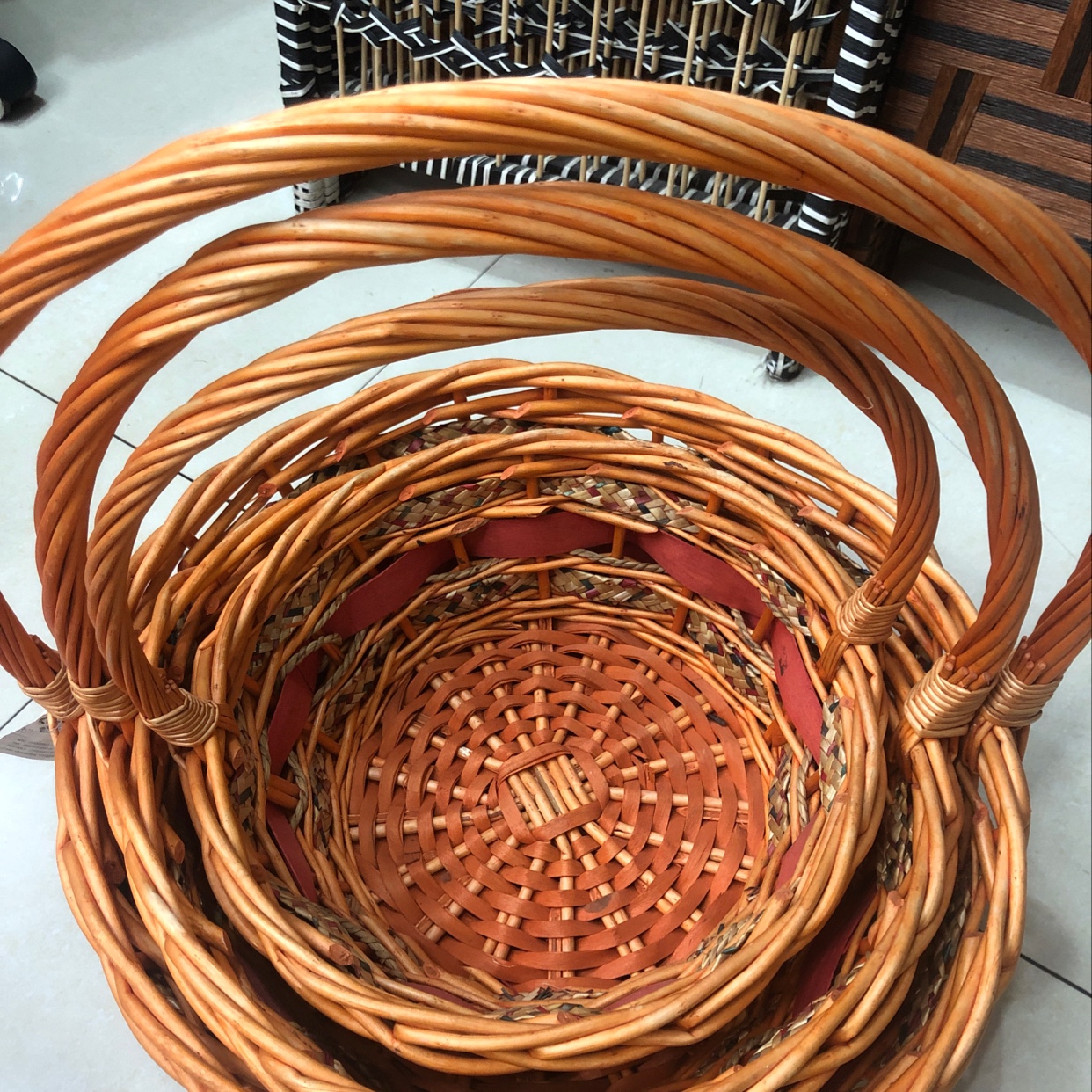Bamboo Woven Basket Specification drawing