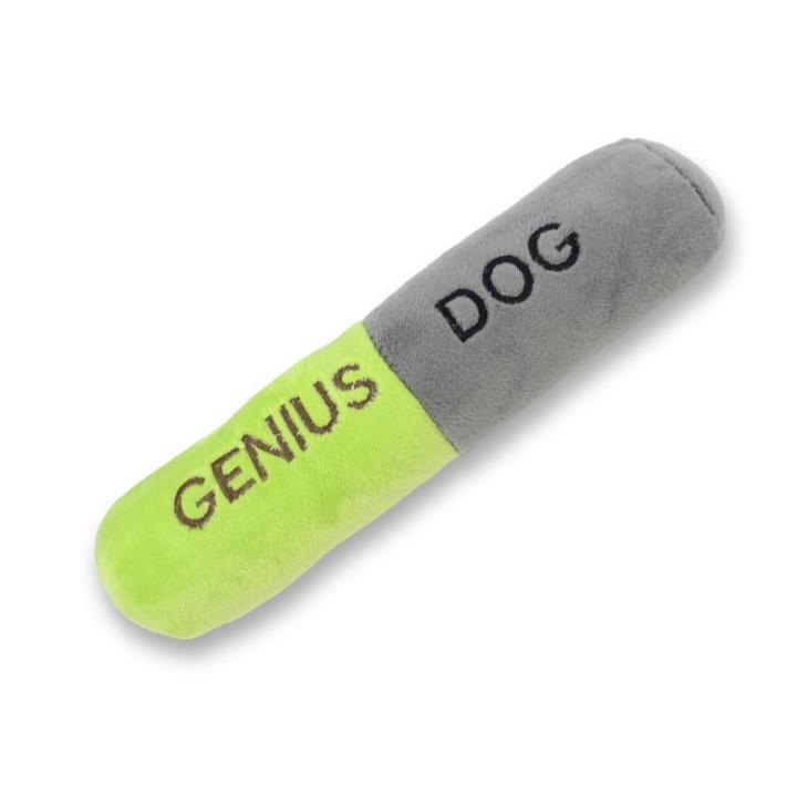 Fengpei new dog teeth grinder sound bite resistant pet toy two-color plush sound dog toy Item Picture