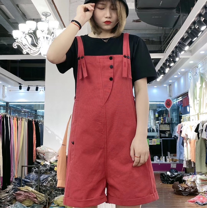 依卓娅欣20B08女装 夏季新款两件套休闲裤 百搭宽松背带裤详情图6
