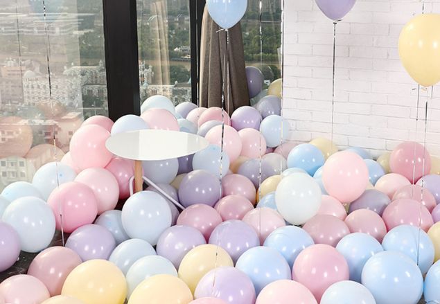 Birthday party decoration thickened candy 10 inches 2.2 grams latex Macaron-colored balloon wedding room scene layout thumbnail