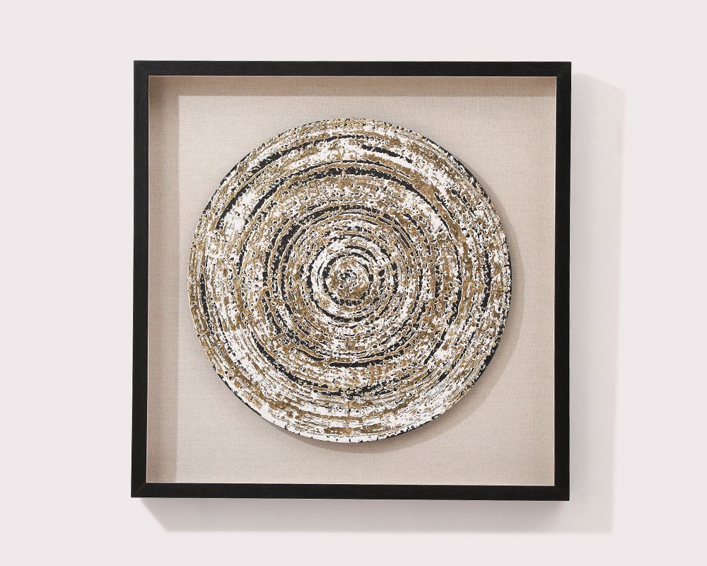 Wood frame resin wall decoration
