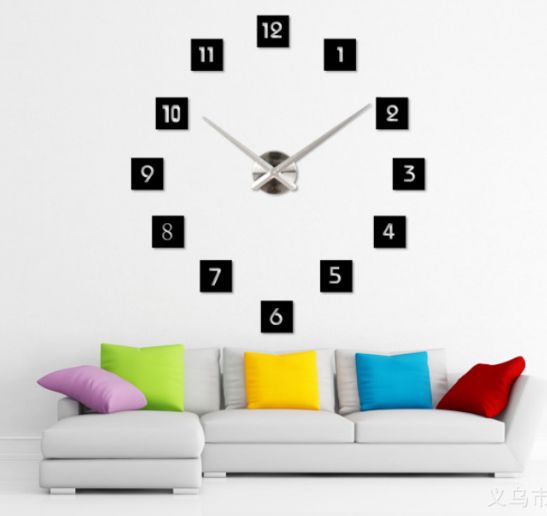 Yiwu good goods DIY fun assembly acrylic wall clock simple craft creative wall clock creative decoration thumbnail