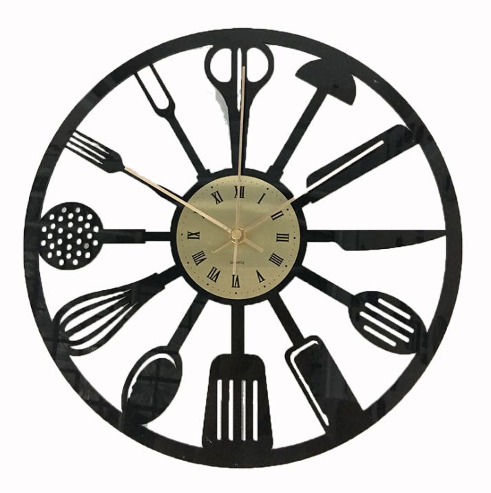 Yiwu good goods acrylic vinyl record kitchen series customized creative wall clock
