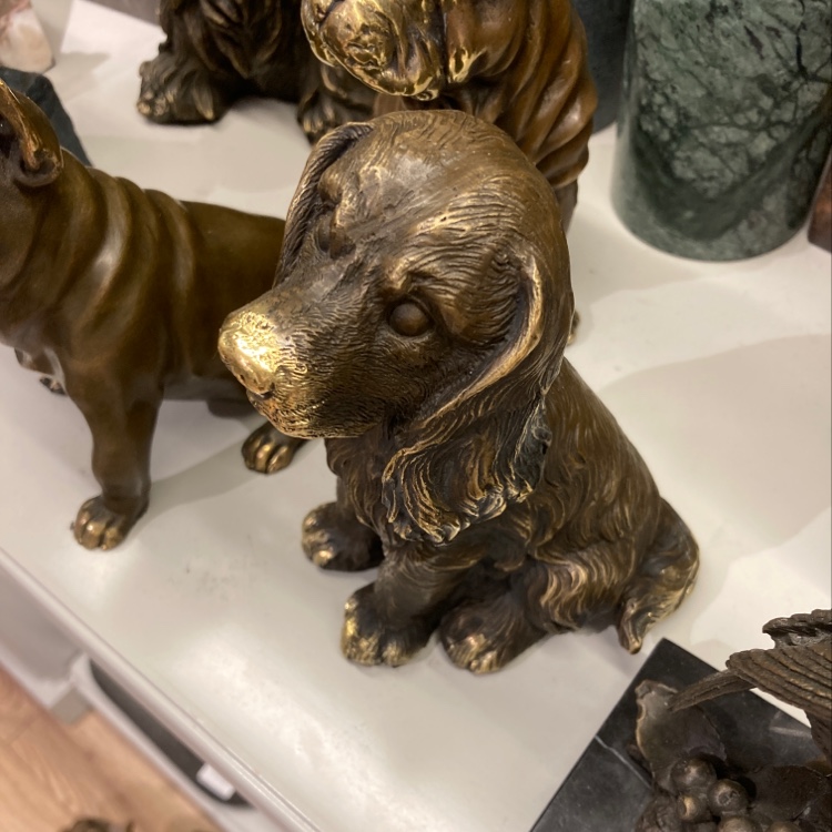 Handicraft copper dog figurine details Picture
