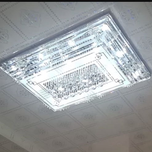 水晶灯具套餐客厅灯大灯卧室简约现代大气长方形大厅led吸顶灯饰照明亮度