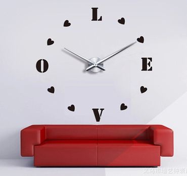 Yiwu quality 3D stereoscopic LOVE wall clock, wall clock, bedroom, living room, sofa, background wall, study, dining room, silent details Picture