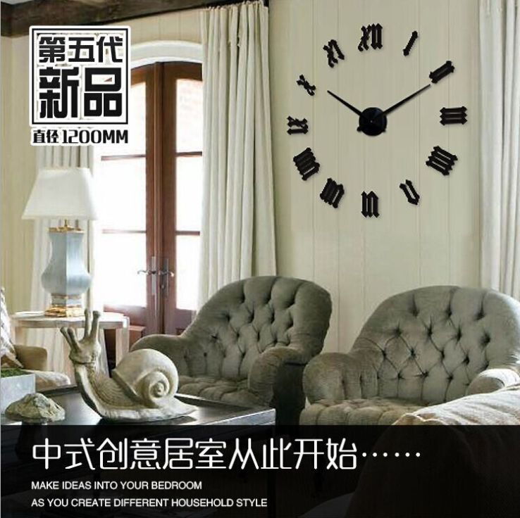 Yiwu good goods Roman digital wall clock living room simple fashion DIY art wall clock creative clock