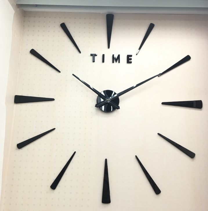 Yiwu quality creative wall clock diy Acrylic clock, European-style personalized large 3d wall sticker clock details Picture