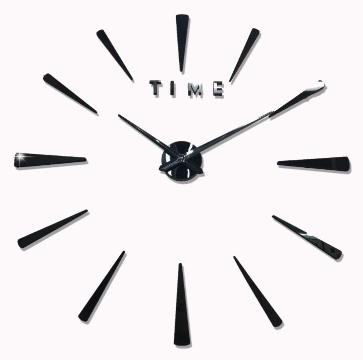 Yiwu good goods creative wall clock diy acrylic clock European personality large 3d wall clock