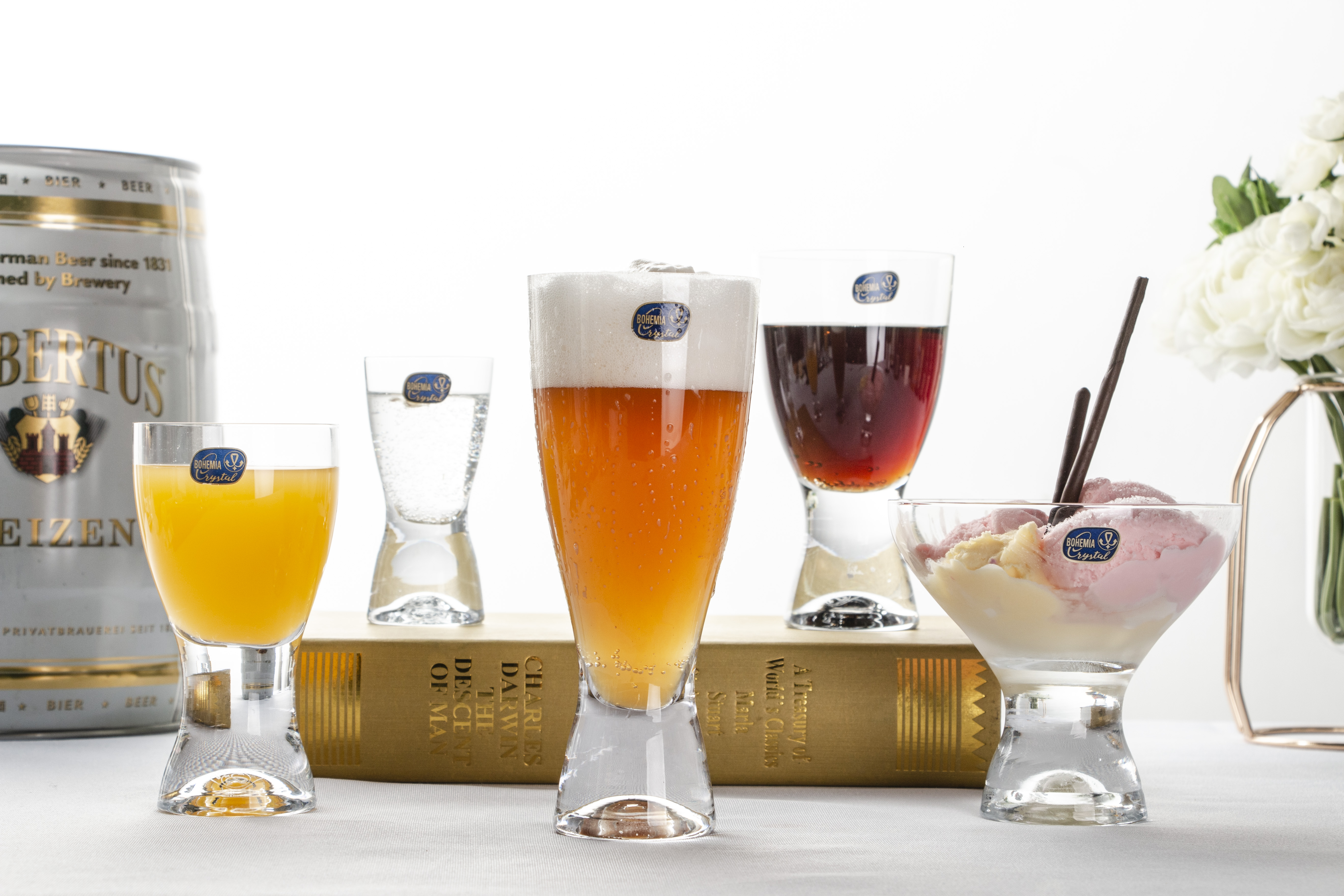 Crystalex imported lead-free crystal beer mugs from the Czech Republic, Senba Series 40427/320 pic 1