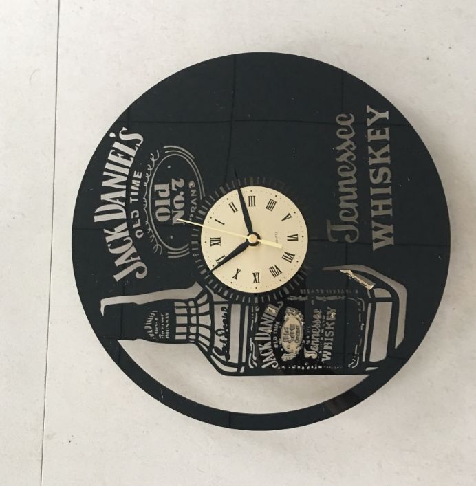 Yiwu's high-quality diy acrylic mirror stickers, vinyl records, bar series, personalized customization, creative new wall clocks details Picture