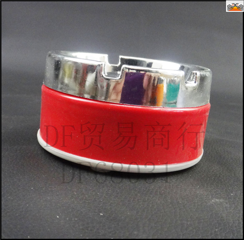 DF68031炫彩烟灰缸彩色烟灰缸塑料烟灰缸不锈钢烟灰缸密封式防风烟缸 客厅家用旋转加厚DF TRADING HOUSE详情图6