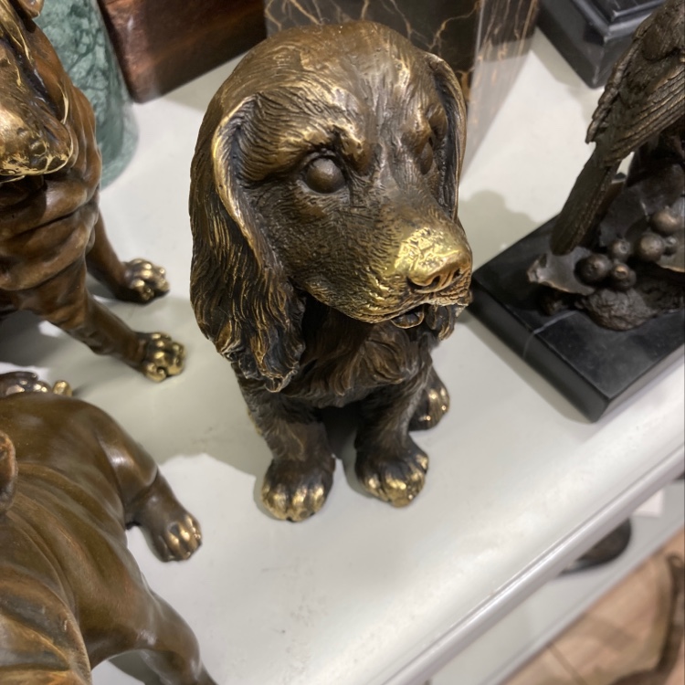 Handicraft copper dog figurine Specification image