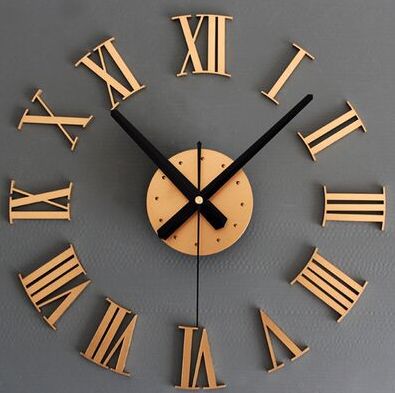 Yiwu good goods European 3D three-dimensional Roman digital living room wall clock art can be customized wall clock thumbnail
