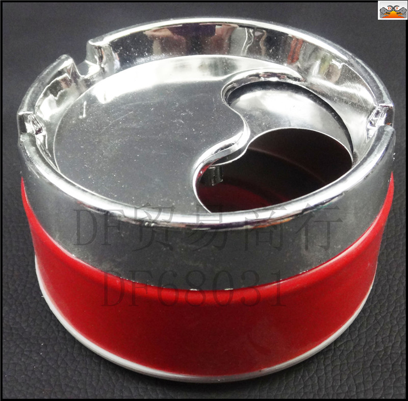 DF68031炫彩烟灰缸彩色烟灰缸塑料烟灰缸不锈钢烟灰缸密封式防风烟缸 客厅家用旋转加厚DF TRADING HOUSE详情图4