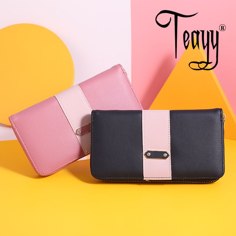 New girls long wallet Korean version of fashion simple change zipper bag manufacturers direct full figure