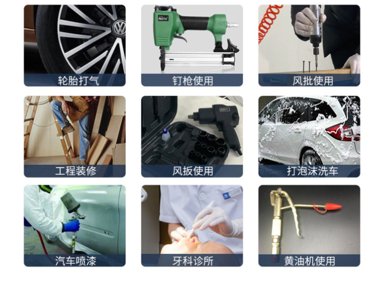 欧佩克静音空压机小型高压空气压缩机木工喷漆打气EX1500*4-160L详情图7