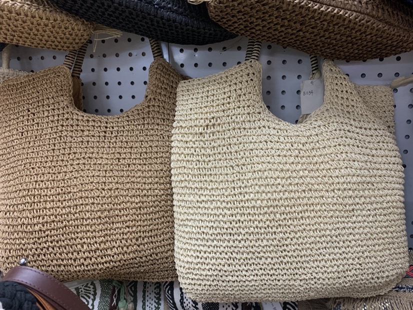 Straw woven bag, rattan woven bag, fashionable, multi-functional and large-capacity beach bag
