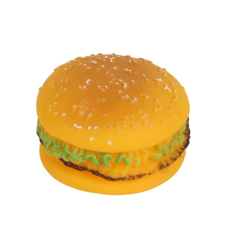 Hamburger-shaped pet toy bites from Haocheng Pet