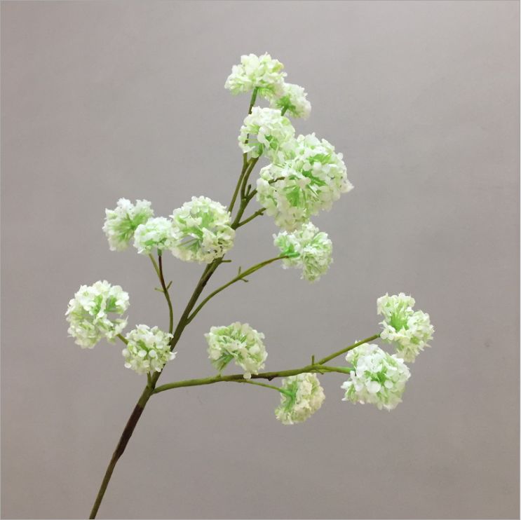 Yiwu Selection mixed batch imitation artificial flower wholesale table flower white green imitation snowball hydrangea