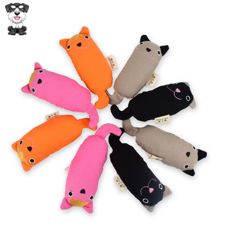Manufacturers wholesale export pet cat toys pure cotton cloth grinding teeth wear-resistant cute containing catnip catgrass full figure