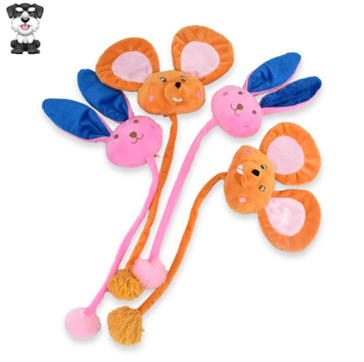 New hot pet cat toys including catnip cartoon mouse rabbit tease cat long rope toy manufacturers wholesale full figure