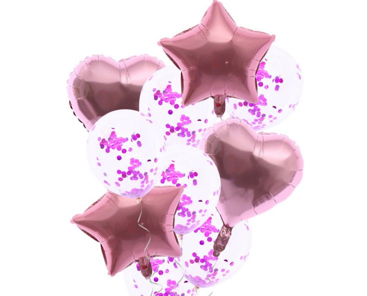 10个铝膜亮片气球套装批发生日婚庆派对装饰拍照道具橱窗背景01