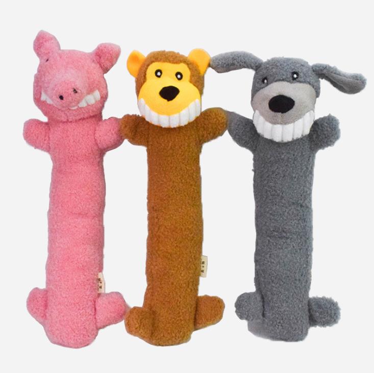 Manufacturers direct sales pet toys lamb wool animal doll long body dog toy grinding teeth cleaning teeth plush dog toy full figure