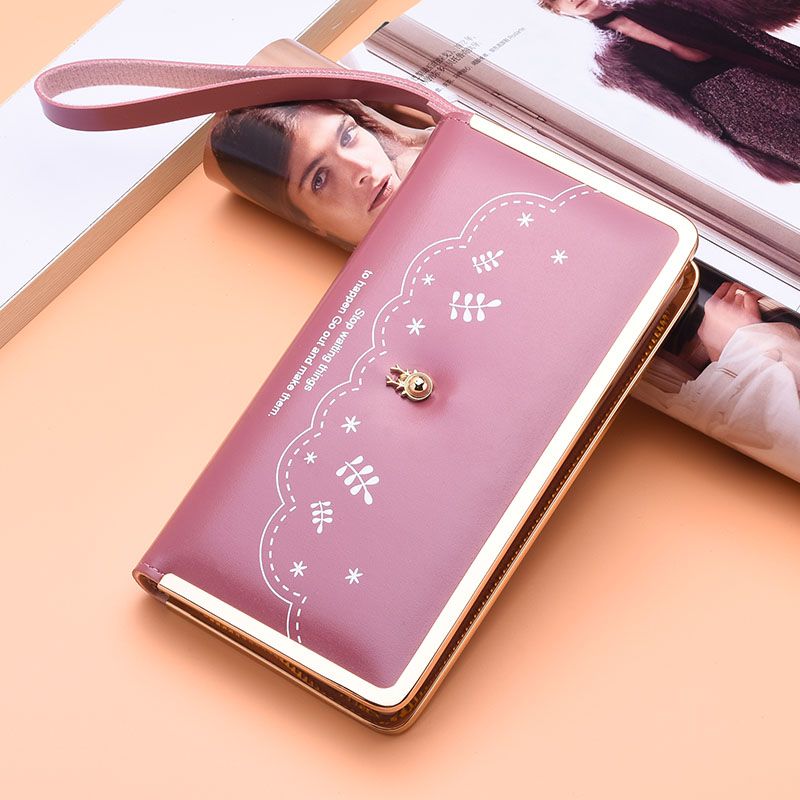 New ladies long wallet Korean version of the trend of simple joker fashion phnom Penh single zipper mobile phone bag manufacturers direct sale full figure