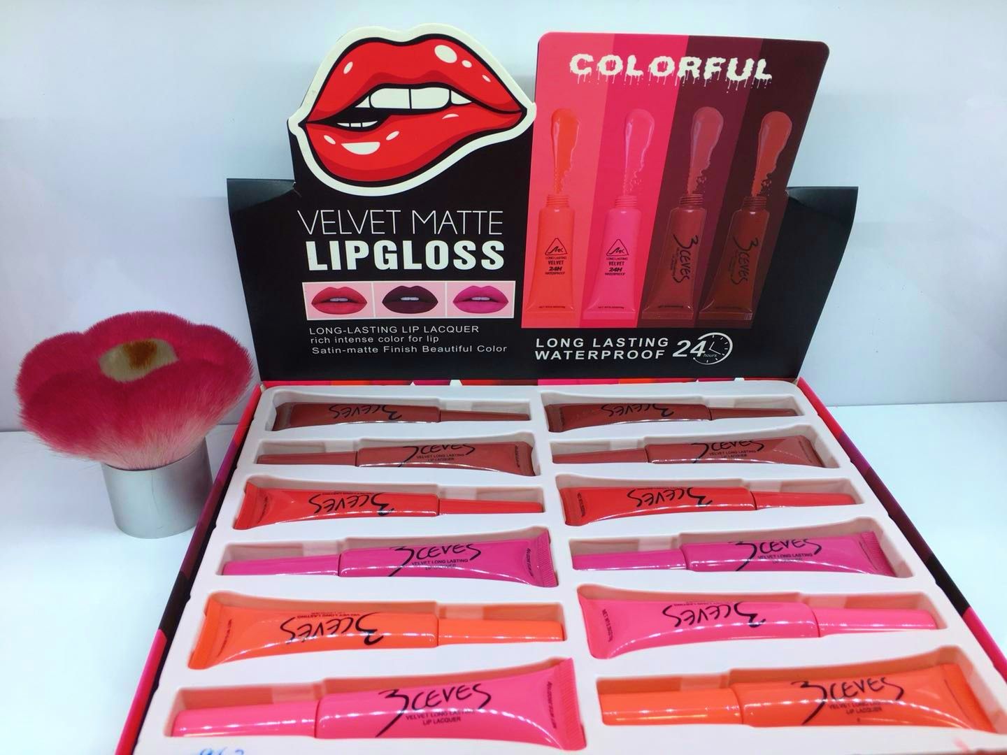 Matte Lip Glaze Schoolgirl Mist Soft Mist Dye Lip Liquid Lip Gloss Lip Gloss Lipstick Long-Lasting Whitening Moisturizing Moisture Specification drawing