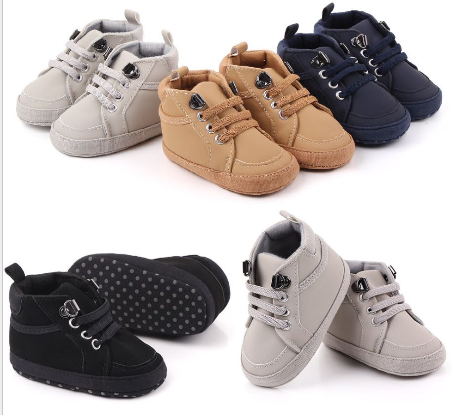 Male high top baby shoe soft sole non-slip toddler shoe soft sole baby shoe