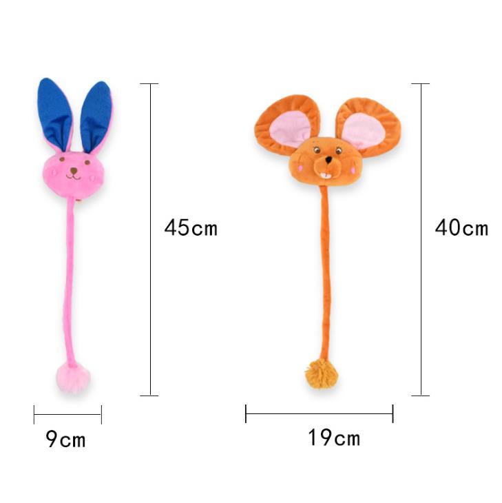 New hot pet cat toys including catnip cartoon mouse rabbit tease cat long rope toy manufacturers wholesale Application Scenario