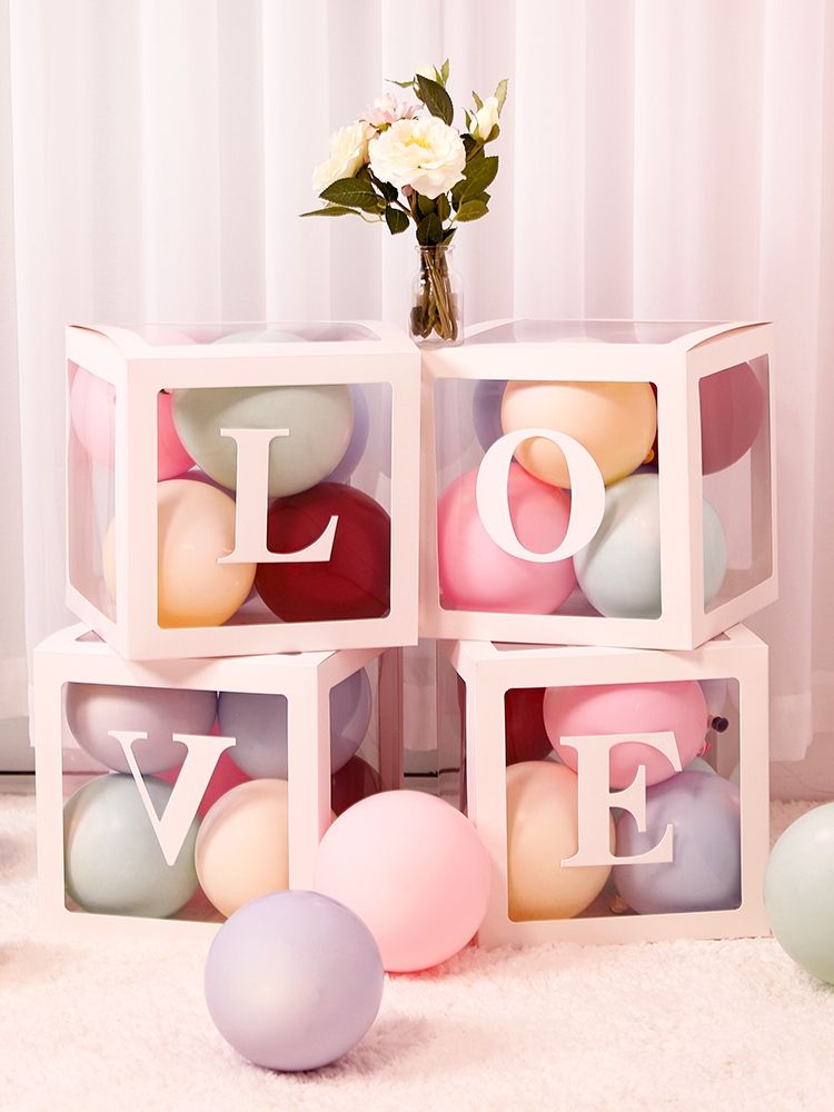 BABYLOVE透明气球装饰盒子宝宝生日结婚派对1详情图2