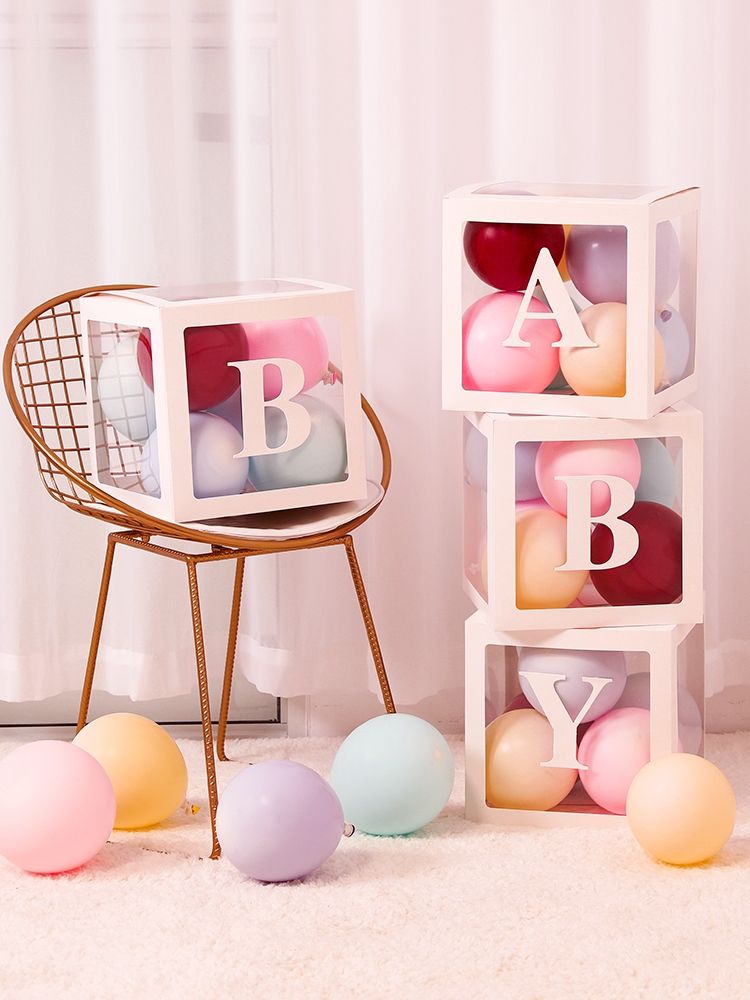 BABYLOVE透明气球装饰盒子宝宝生日结婚派对1详情图3