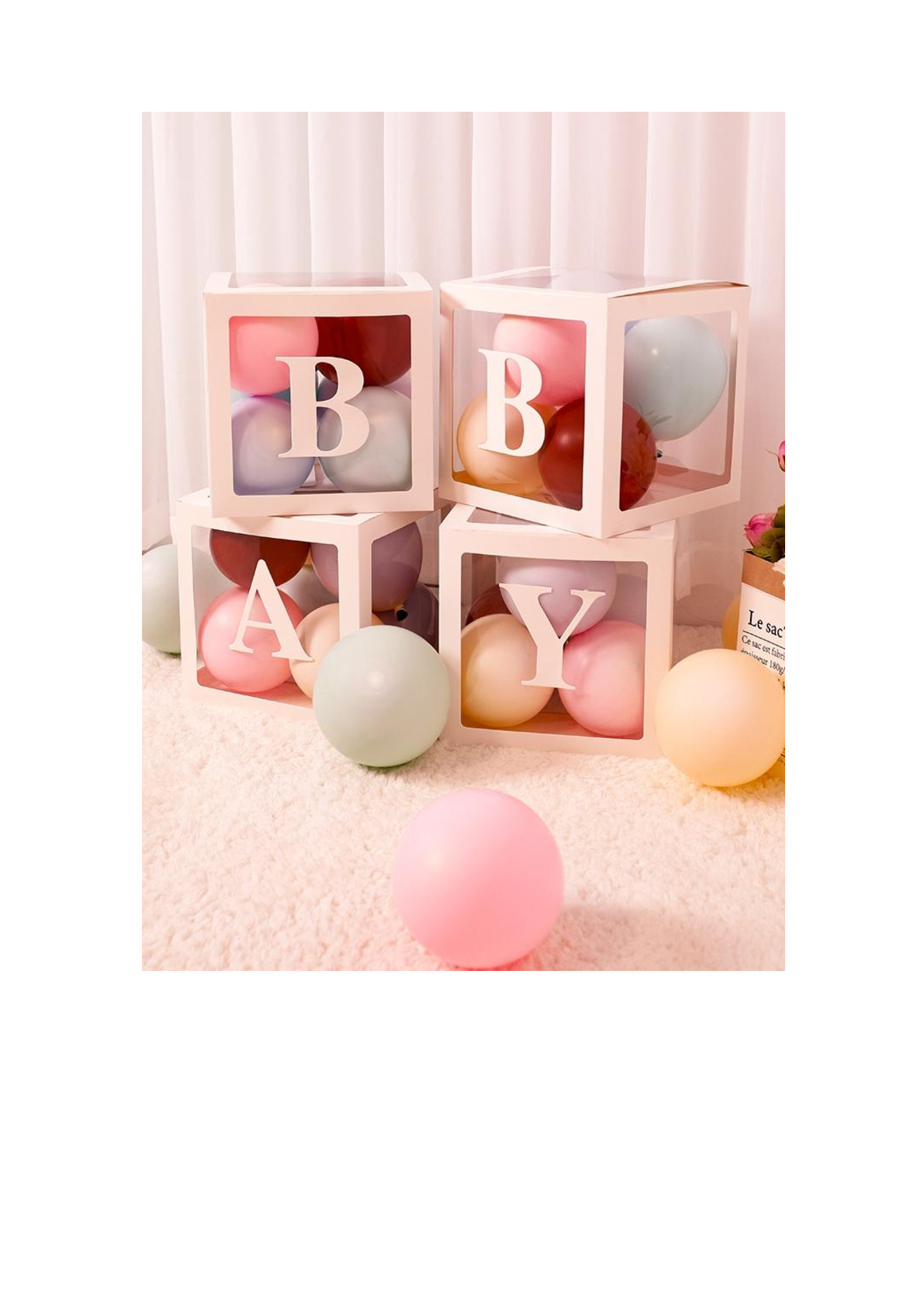 BABYLOVE透明气球装饰盒子宝宝生日结婚派对1详情1