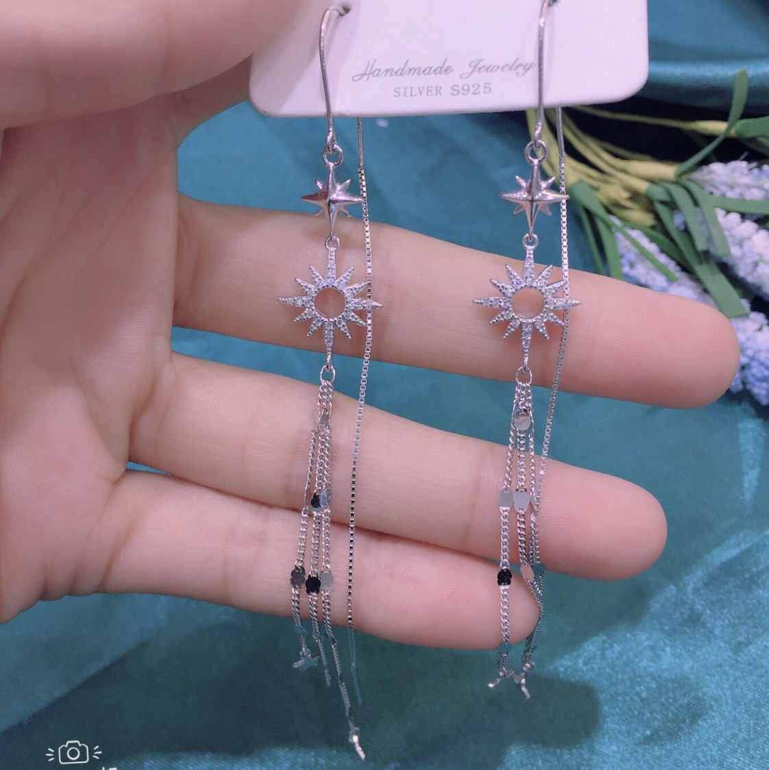 新品上架S925纯银大小流苏耳钩