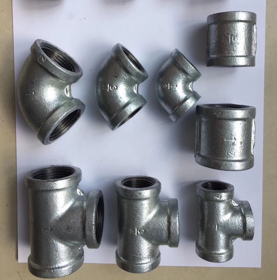 Malleable steel pipe fittings
