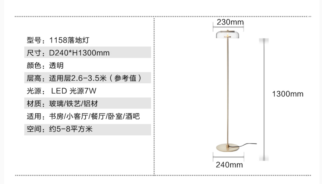 Postmodern floor lamp Specification image