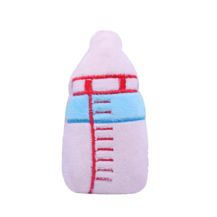 Pet plush sound toy simulation bottle grinding teeth cleaning teeth cat dog plush pet toys wholesale Application Scenario