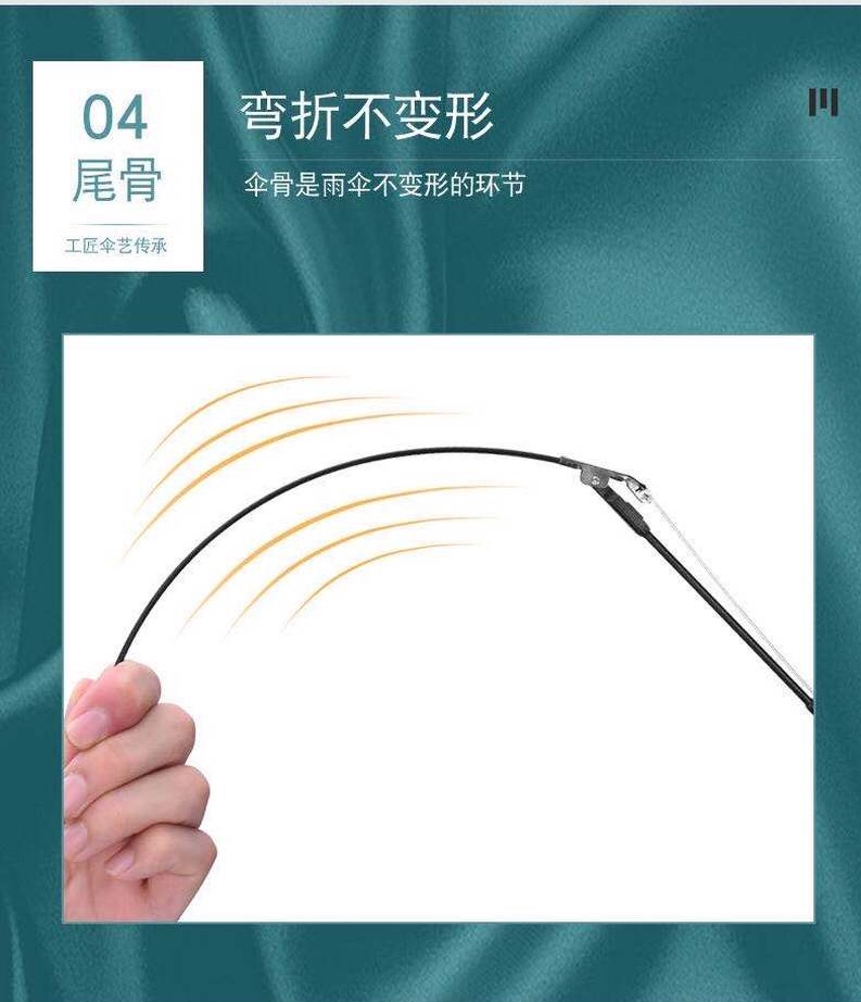 新款全自动素色黑胶晴雨伞折叠三折伞可定制广告logo防晒遮阳详情图8