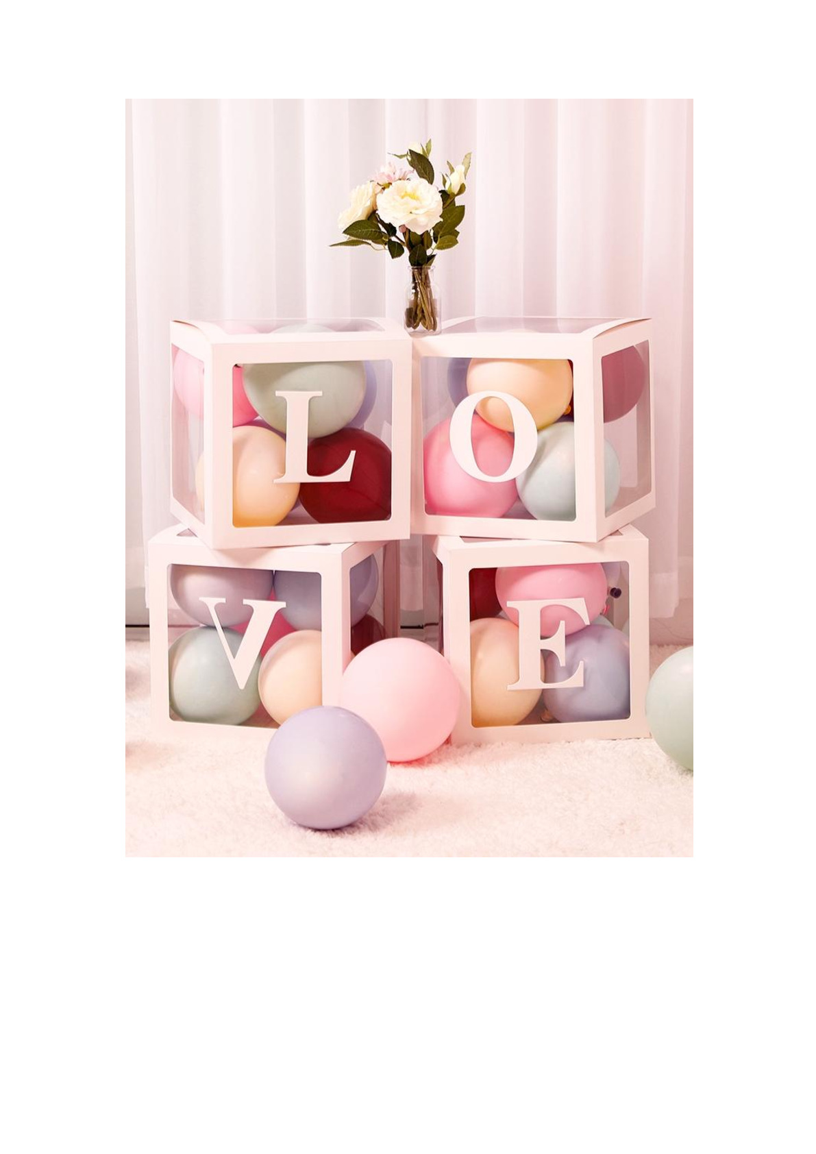 BABYLOVE透明气球装饰盒子宝宝生日结婚派对1详情3
