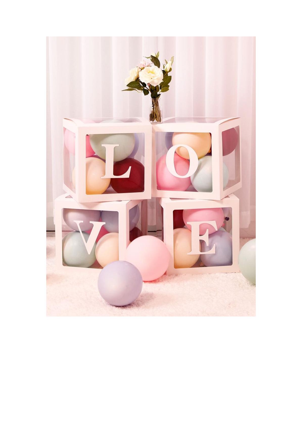 BABYLOVE Transparent Balloon Decoration Box for Baby's Birthday Wedding Party 1 pic 3