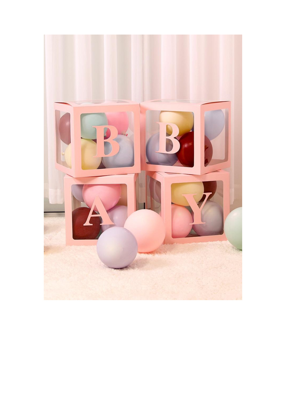 BABYLOVE透明气球装饰盒子宝宝生日结婚派对1详情2