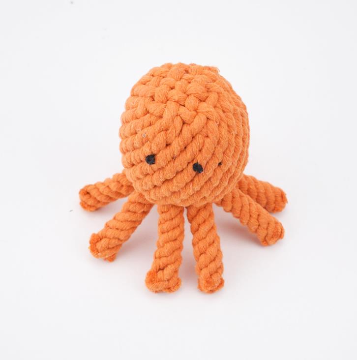Pet toy animal series environmental protection teething toy pet cotton rope toy cat dog toy chew toy details Picture