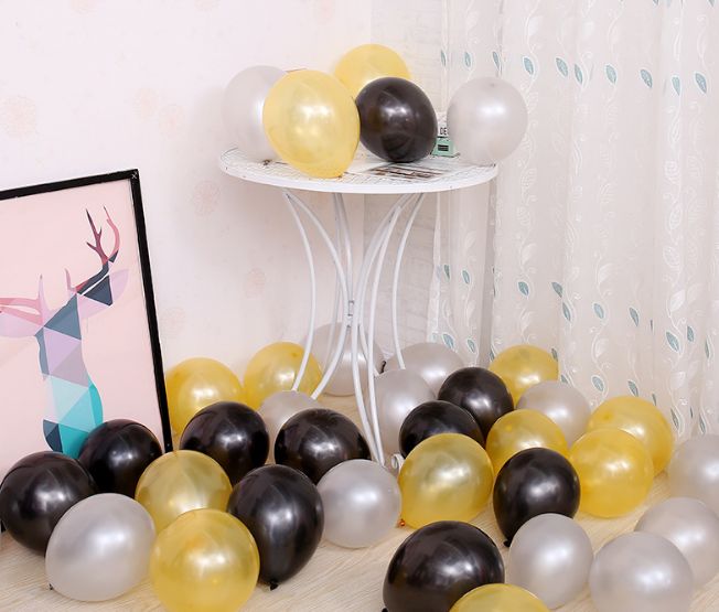 结婚庆气球生日派对布置婚房装饰1.5克10寸加厚珠光圆形乳胶气球