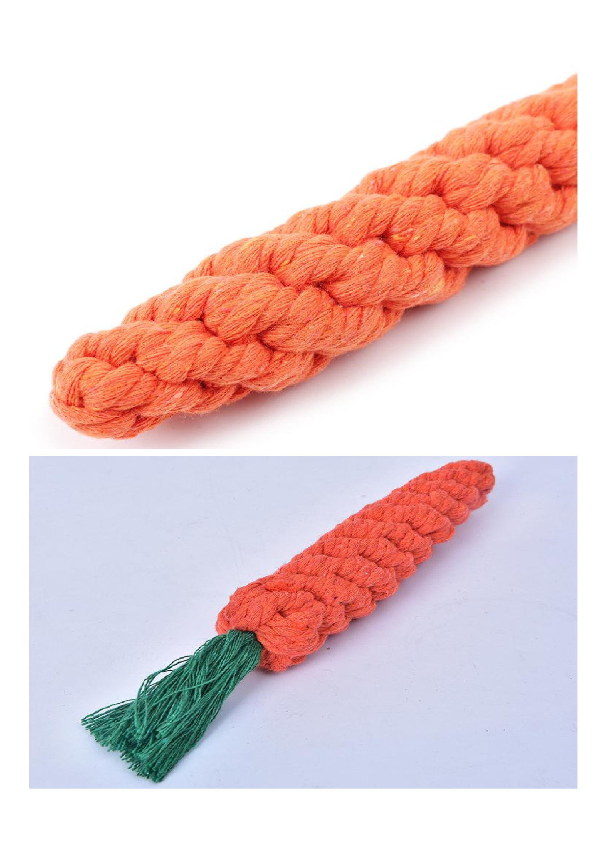 Pet carrot toys braided teeth cleaning teeth grinding cotton rope dog bite toy pet supplies manufacturers details Picture