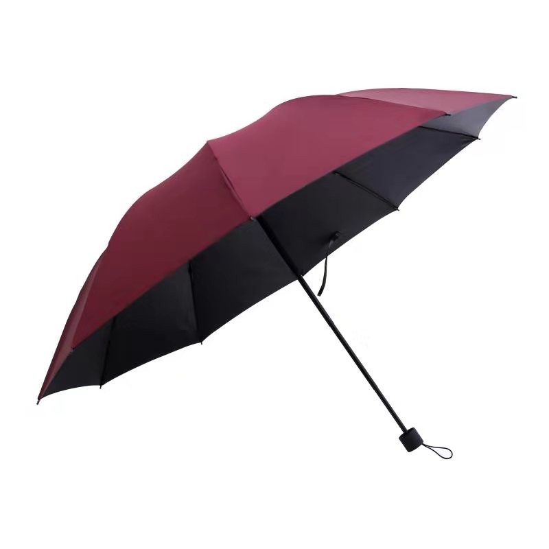 Yiwu Good goods Folding advertising umbrellas, gift customization umbrellas, black rubber business umbrellas, large umbrellas details Picture