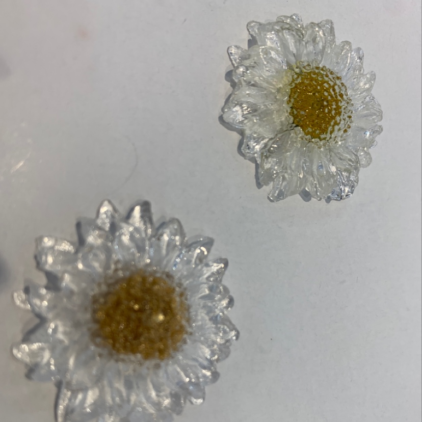 Resin gold foil sunflower jewelry accessories